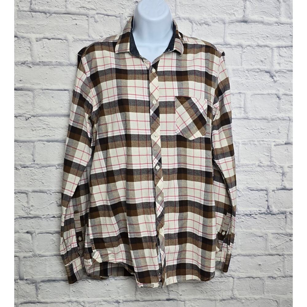 Killer Shirt Mens Size Large Plaid Flannel Button Down Long Sleeve Chest Pocket